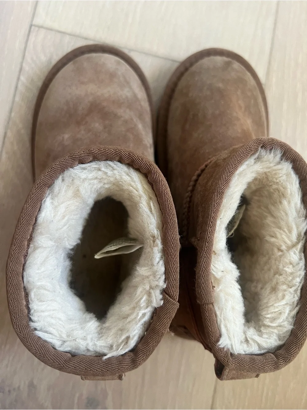 Lamo Brown Suede Shearling Booties